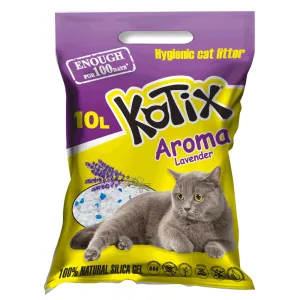 Kotix Lavender Силікагелевий наповнювач для котячого туалету, з ароматом лаванди, 10 л